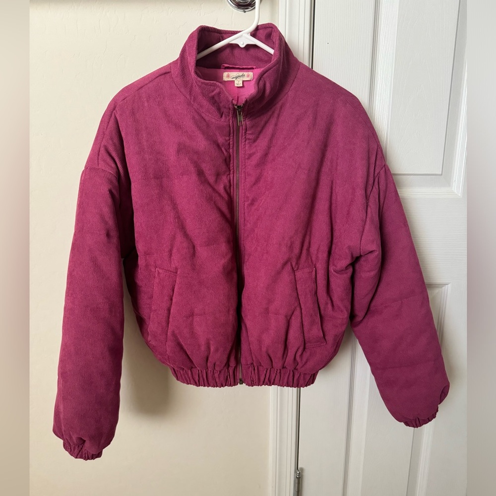 Magnolia Boutique, Women’s cropped corduroy puffer jacket, small
